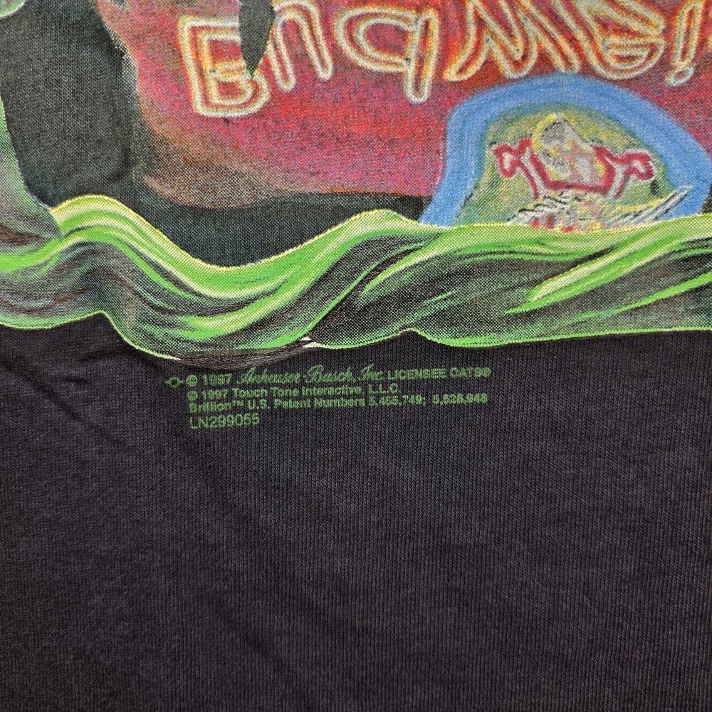 Vintage Budweiser Talking T-Shirt Men Large USA Made NWT Single Stitch 1997 READ - Picture 5 of 14